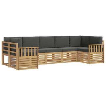 Vidaxl Zunanja garnitura za sedenje 6 szt. Bela in Antracit