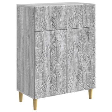 Vidaxl Strani šal Siva Sonoma 66 x 34,5 x 90 cm Inženirski les