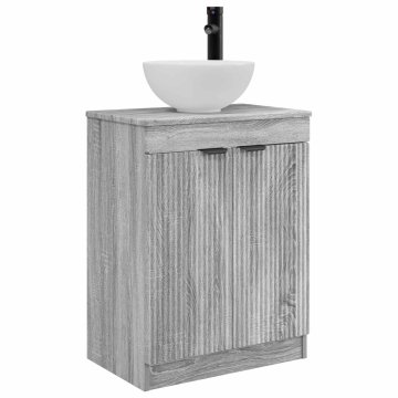 Vidaxl Kopalniška omara za umivalnik Siva Sonoma 54 x 35 x 100 cm