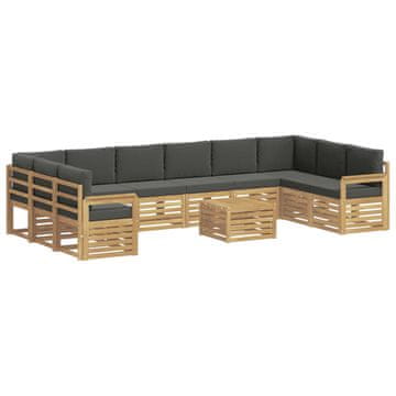 Vidaxl Zunanja garnitura za sedenje 8 szt. Bela in Antracit