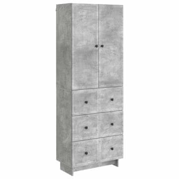 Vidaxl Set omar 2 szt. Betonsko siva 66 x 34,5 x 90 cm Inženirski les