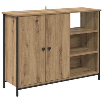 Vidaxl Strani šal Umetni hrast 100 x 33 x 75 cm Konstruiran les