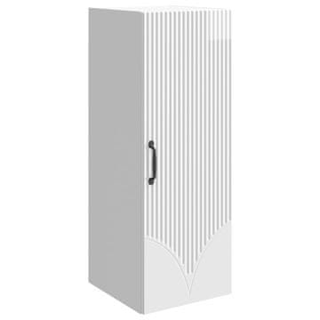 Vidaxl Omara za steno Bela visok sijaj 33 x 34,5 x 90 cm