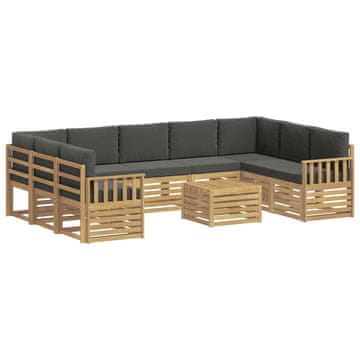 Vidaxl Zunanja garnitura za sedenje 8 szt. Bela in Antracit