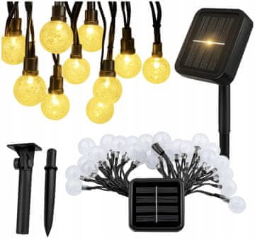 shumee LED SONČNA GERLANDA 5M G40 20 ŽARNIC VRTNE SVETILKE V RETRO SLOGU