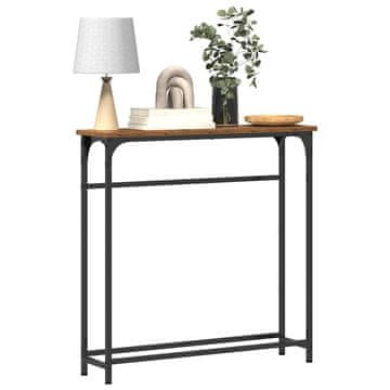 Vidaxl Konzolna miza Star les 75 x 19,5 x 75 cm Konstruiran les
