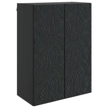 Vidaxl Omara za steno Črna 66 x 34,5 x 90 cm Inženirski les
