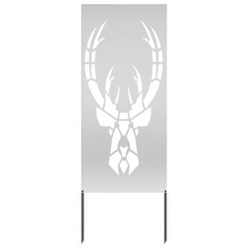 Vidaxl Zaslon za zasebnost v vrtu srebrna 50 x 140 cm Pocinkano jeklo