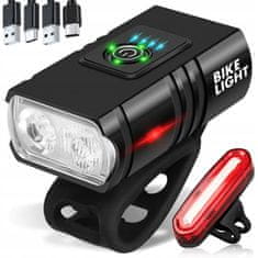 shumee LED kolesarska luč 1000lm 1500mAh za sprednjo in zadnjo LED aluminijasto osvetlitev