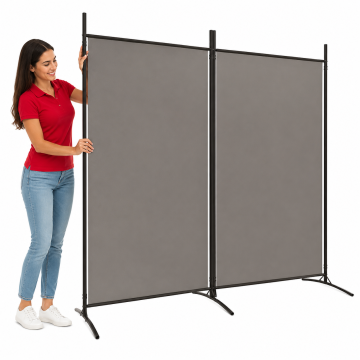 Vidaxl Paravan 2-delni antracit 175x180 cm blago