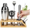 shumee 10-v-1 BARMANSKI SET ZA PIJAČE z BAMBUSOVIM stojalo POLETNA DARILNA ZABAVA