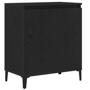 Vidaxl Strani šal Črna Orehovina 60 x 35 x 70 cm Konstruiran les
