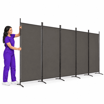 Vidaxl Paravan 5-delni antraciten 433x180 cm blago