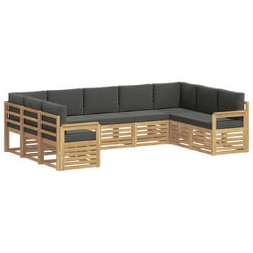 Vidaxl Zunanja garnitura za sedenje 7 szt. Bela in Antracit