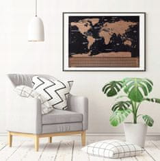 shumee Zemljevid sveta SCRATCH 82x59 cm s tubusom, darilo za TRAVELER, zastavice