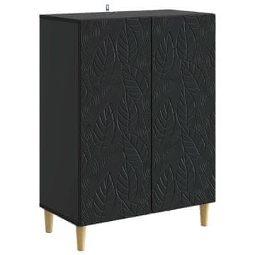 Vidaxl Strani šal Črna 66 x 34,5 x 90 cm Inženirski les