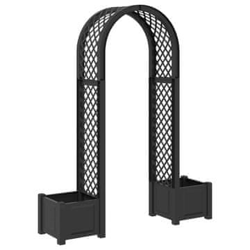 Vidaxl Vrtni lok z zasaditvijo Antracit 168,5 x 43 x 207 cm PP