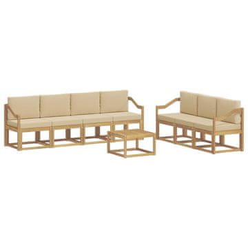 Vidaxl Zunanja garnitura za sedenje 7 pcs