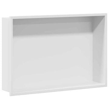 Vidaxl Tuš niša Bela 45 x 30 x 9,5 cm Nerjaveče jeklo