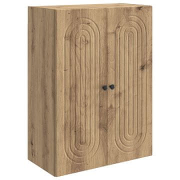 Vidaxl Omara za steno 66 x 34,5 x 90 cm Inženirski les Artisan hrast