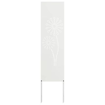Vidaxl Zaslon za zasebnost v vrtu Bela 32 x 140 cm Mnogi jeklo
