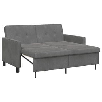 Vidaxl Sofa postelja Temno siva Blago