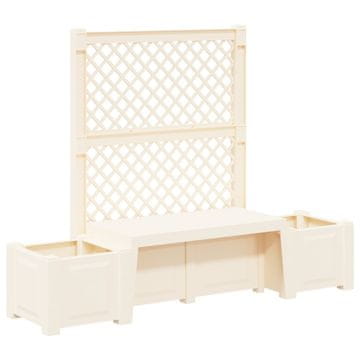 Vidaxl Vrtna klop Kopenhagen Bela 173 x 49 x 135,5 cm PP