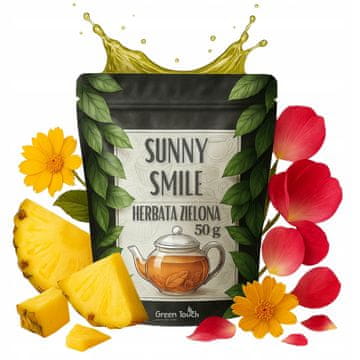 shumee Zeleni čaj Sencha SUNNY SMILE 50 g SADNO-CVETNI Z ANANASOM IN VRTNICO