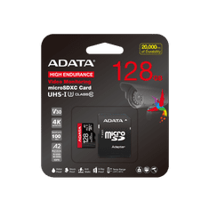 A-Data High Endurance microSDXC spominska kartica, 128GB, UHS 3, V30 (AUSDX128GUI3V30SHA)