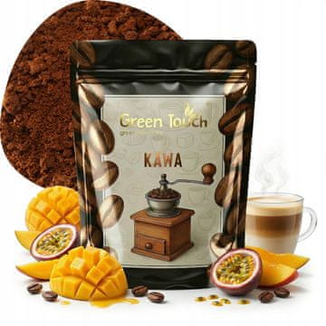 shumee Mleta KAVA z okusom PASIJONKE IN MANGA 200 g sadne kave Green Touch