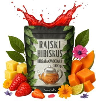 shumee Sadni čaj PARADISE HIBISKUS 100 g Z ANANASOM, PAPAJO, MANGOM IN JAGODO