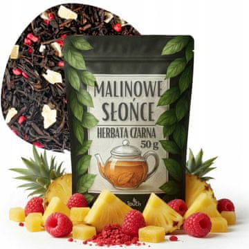 shumee Črni čaj MALINOVO SONCE 50 g ANANAS MALINA LIOFILIZIRANA MALINA
