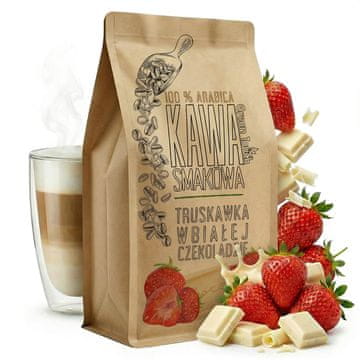shumee Aromatizirana kava v zrnu, JAGODA Z BELO ČOKOLADO, 1 kg, Green Touch