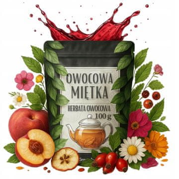shumee Sadni čaj SADNA META 100 g OKUS POLETNE METE VRTNICA OGNJIČ
