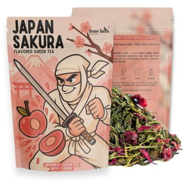 shumee Japonski zeleni čaj JAPONSKA SAKURA 50 g SENCHA SHIZUOKA ČEŠNJA NARAVNI