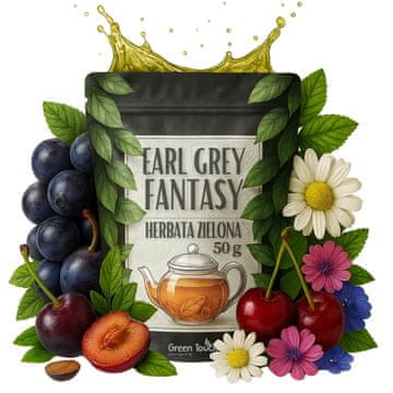 shumee Zeleni čaj EARL GREY FANTASY 50 g BANCHA S ČEŠNJO IN BERGAMOTO