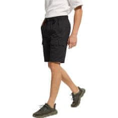 Nikcorp Moške cargo kratke hlače premium casual Urban Streetwear, redni kroj, črne L, bombaž 97% 3% elastan, večnamenski žepi, zadrga z gumbom, poletne delovne hlače
