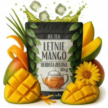 shumee Zeleni čaj LEDENI ČAJ POLETNI MANGO 50 g ZA OSVEŽILEN LEDENI ČAJ