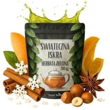 shumee BOŽIČNA ISKRA zeleni čaj zimske snežinke pomaranča oreh 50g