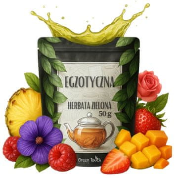 shumee EKSOTIČNI zeleni in beli čaj 50 g S TROPSKIM SADJEM MALINA ROŽNICA