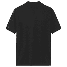 Nikcorp Moška polo majica Polówka Slim Fit, pleten polo džemper, 100% poliester, zračna elastična premium pletenina, ovratnik na gumbe, brez likanja, črna z rdečimi poudarki, XL