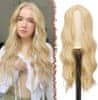 Nikcorp Ženska peruka dolge lase 70 cm, valovi, realističen videz, premium sintetična, klasični blond; toplotno odporna za kodranje in oblikovanje, nastavljiva kapica z ježkom, zračna notranjost