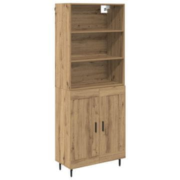 Vidaxl Visok predalnik Umetni hrast 69,5 x 34 x 180 cm