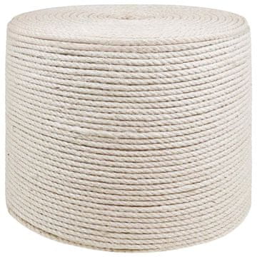 Vidaxl Vrv iz jute 4 Bela 100% Tossa jute