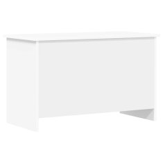 Vidaxl Skladiščni kovček Bela 80 x 40 x 50 cm Inženirski les