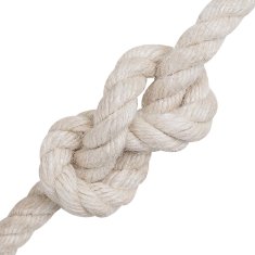 Vidaxl Vrv iz jute 10 mm Bela 100% Tossa jute