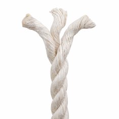 Vidaxl Vrv iz jute 10 mm Bela 100% Tossa jute