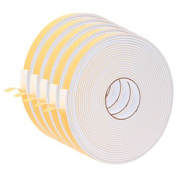 Vidaxl Samolepilni pena trak 5 szt. Bela 20mm x 10m CR pena
