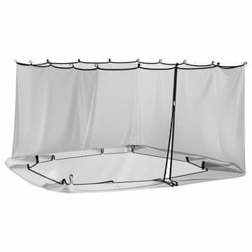 Vidaxl Komarščina za paviljon 220 mesh Črna 4 x 3 x 2 cm Poliester