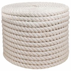 Vidaxl Vrv iz jute 16 mm Bela 100% Tossa jute